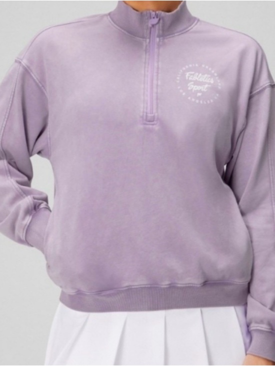 Fabletics Tops - Fabletics Sport Lavender Acid Wash 1/4 Zip California Dreamland Pullover